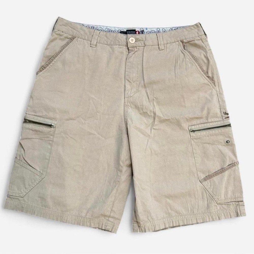 Men's Khaki Y2k Quiksilver Cargo Shorts Sz 36